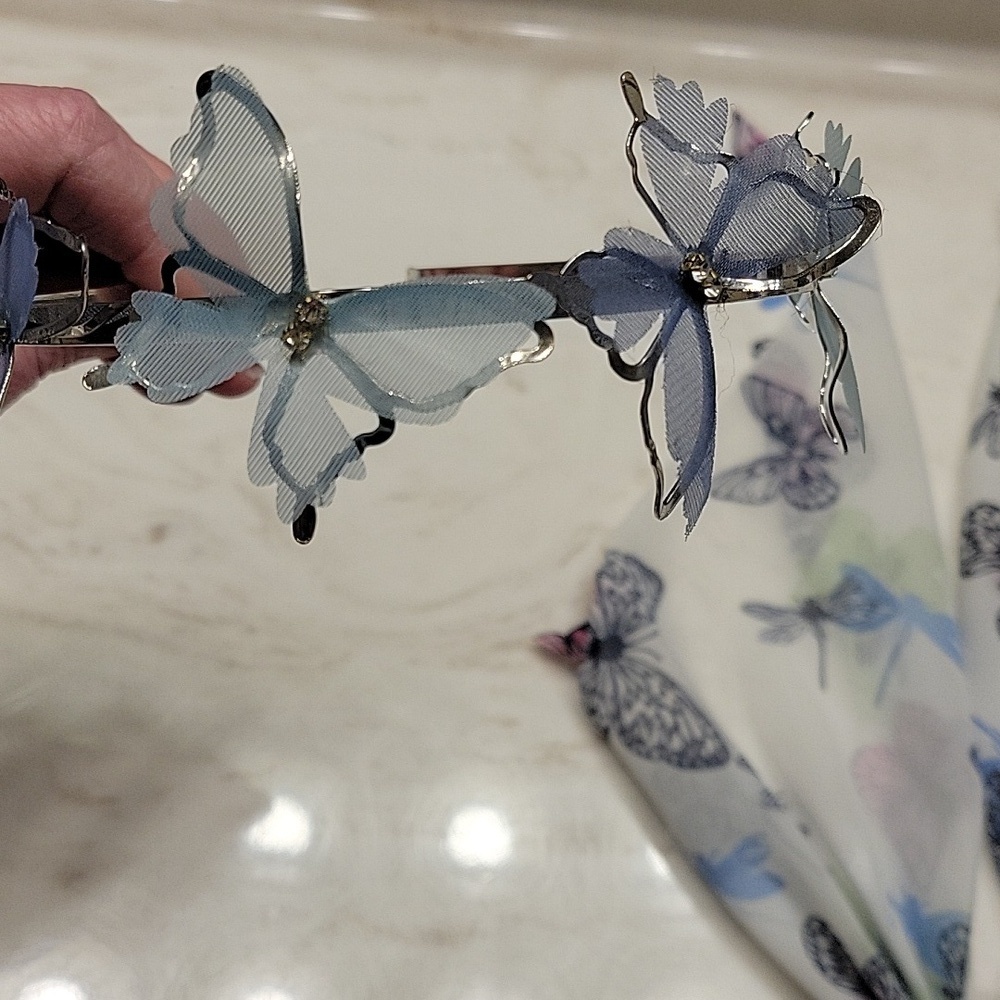 Butterfly hair tie and Headband Set - Picture 6 of 15